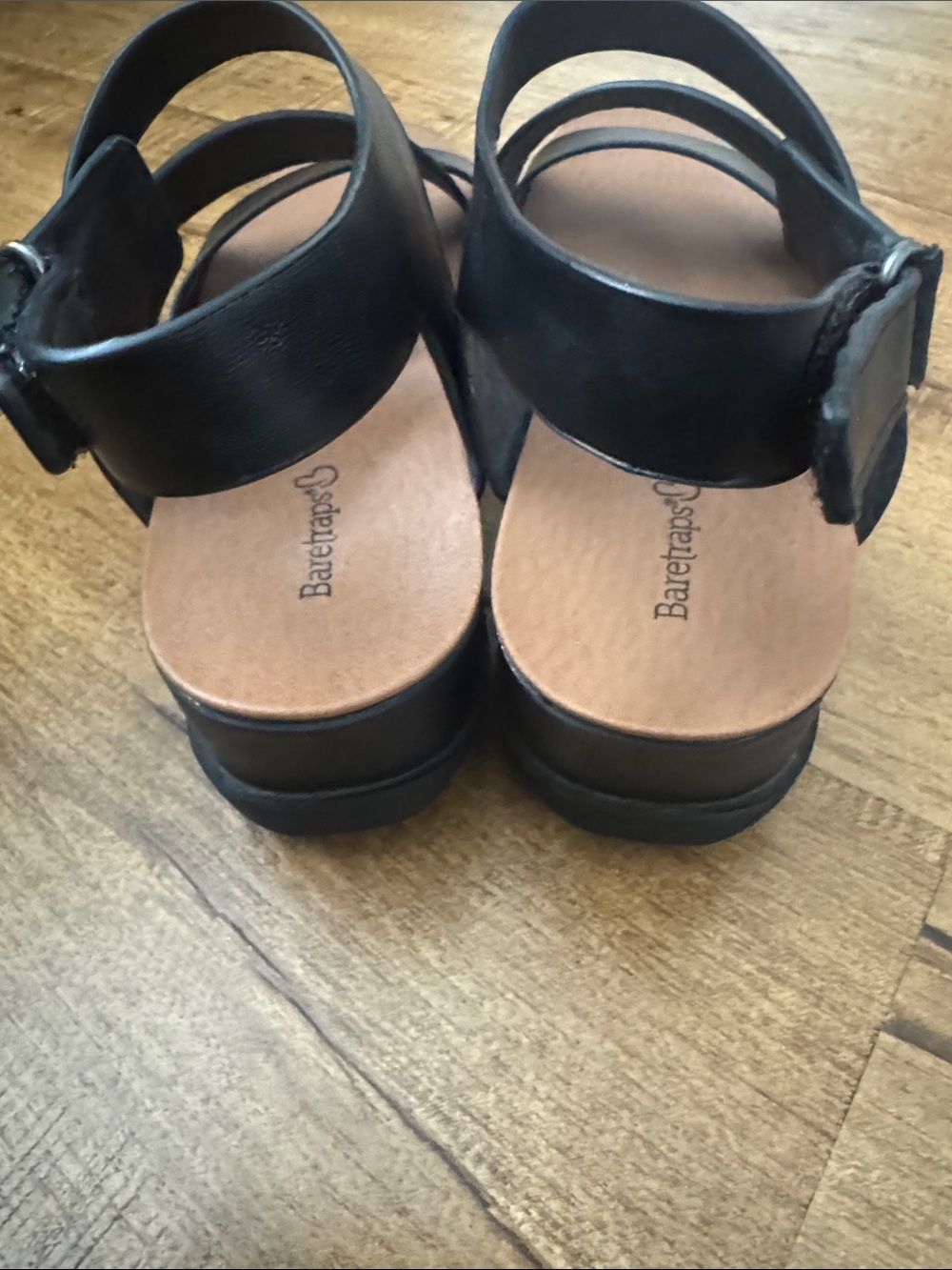 BARETRAPS Caley Sandals Womens  9 Black Ankle Strap Comfort - Picture 2 of 5
